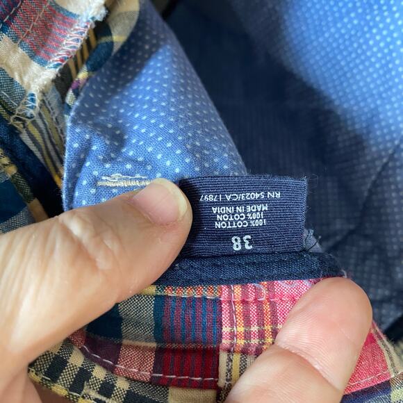 Vintage Old Navy Surplus Patchwork Madras Shorts Men’s 38 - Picture 4 of 7